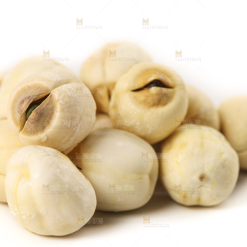 白底上的九鲤湖白莲子
