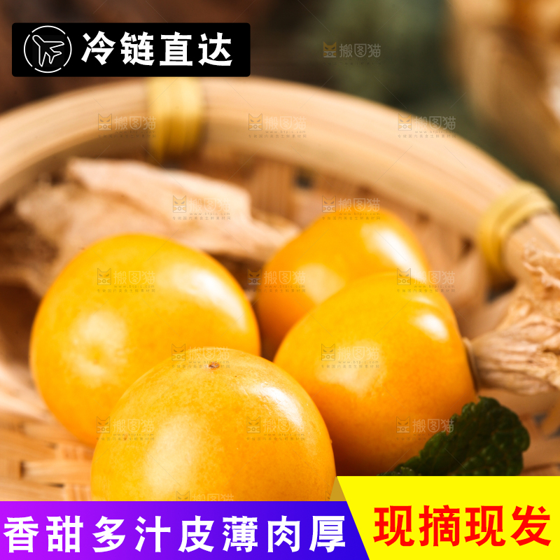 竹篮里放着菇娘果