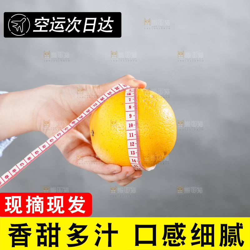 手里正在测量橙子