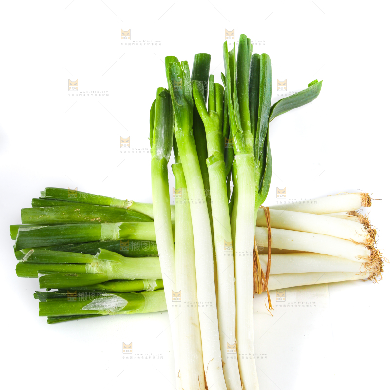 白底上的铁杆大葱