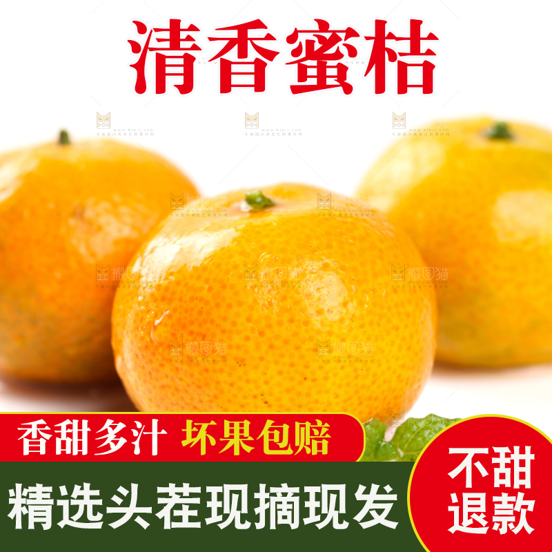 白底上的桂林清香蜜桔