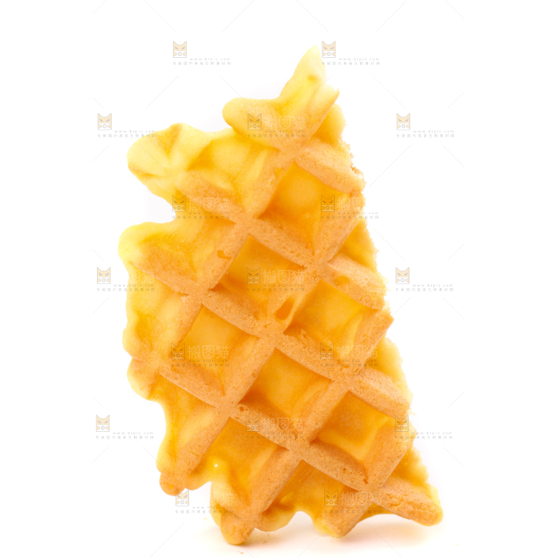白底上的华夫饼干