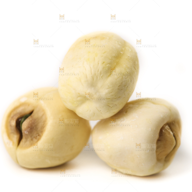 白底上的九鲤湖白莲子