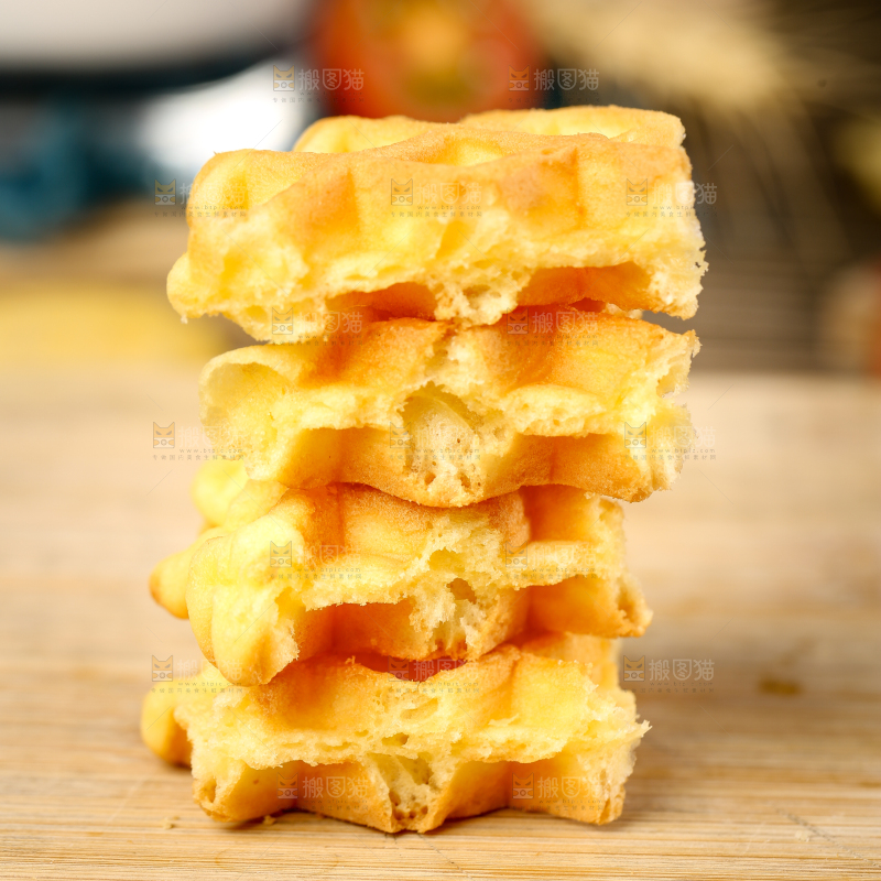 木底上的华夫饼