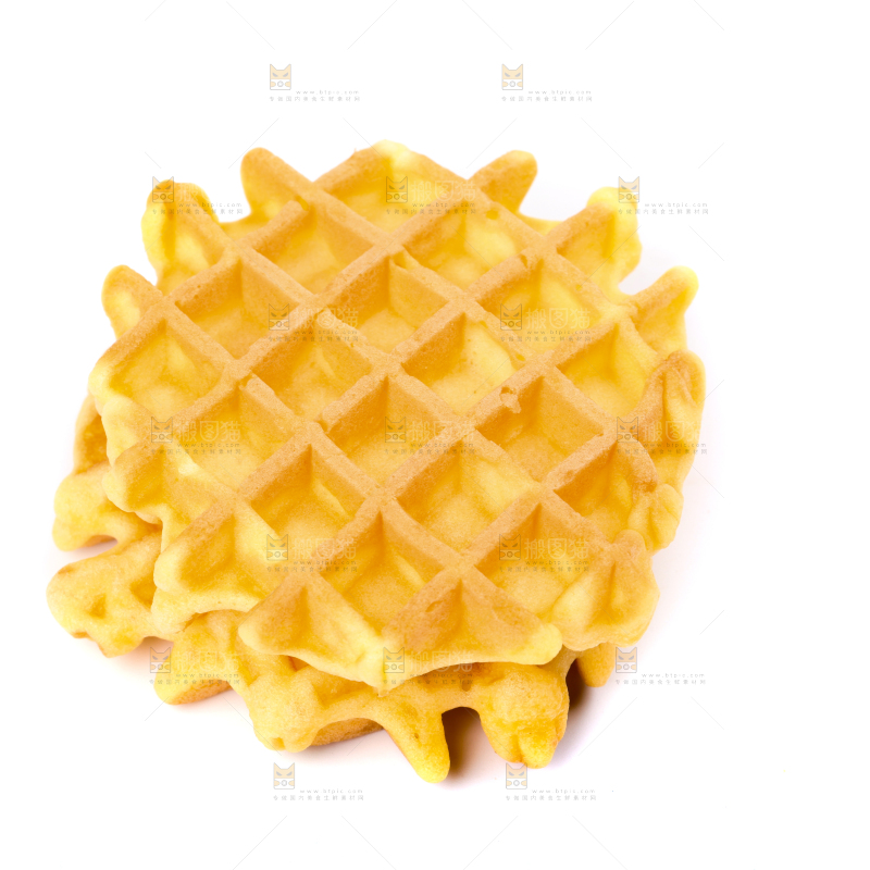 白底上的华夫饼