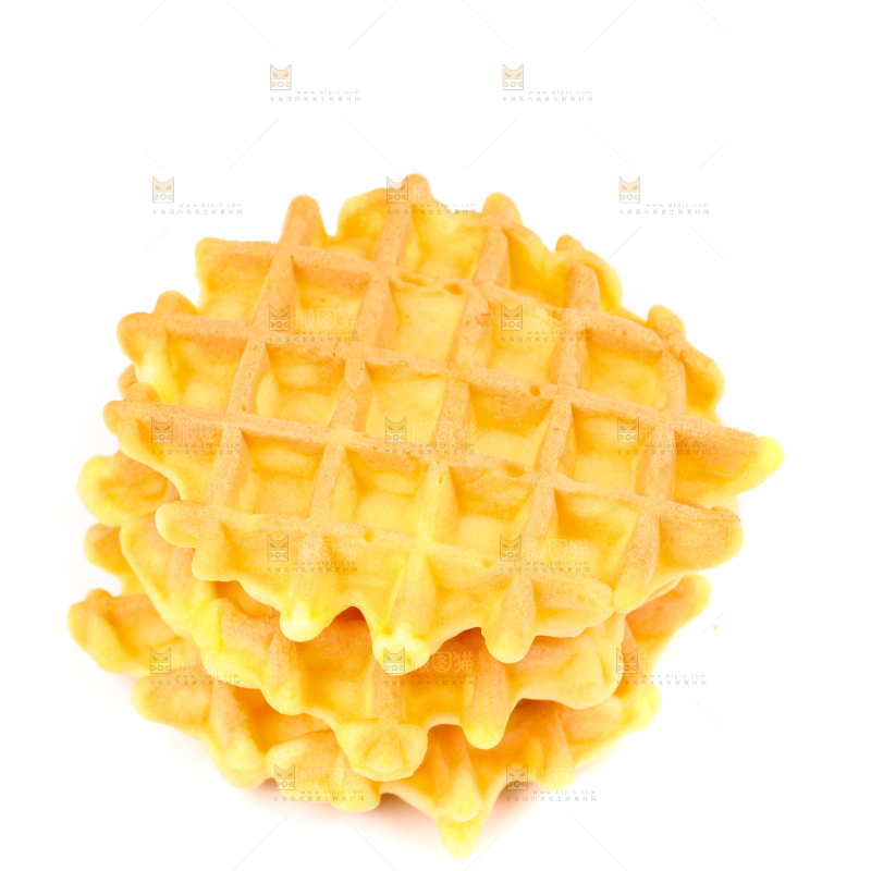 白底上的华夫饼
