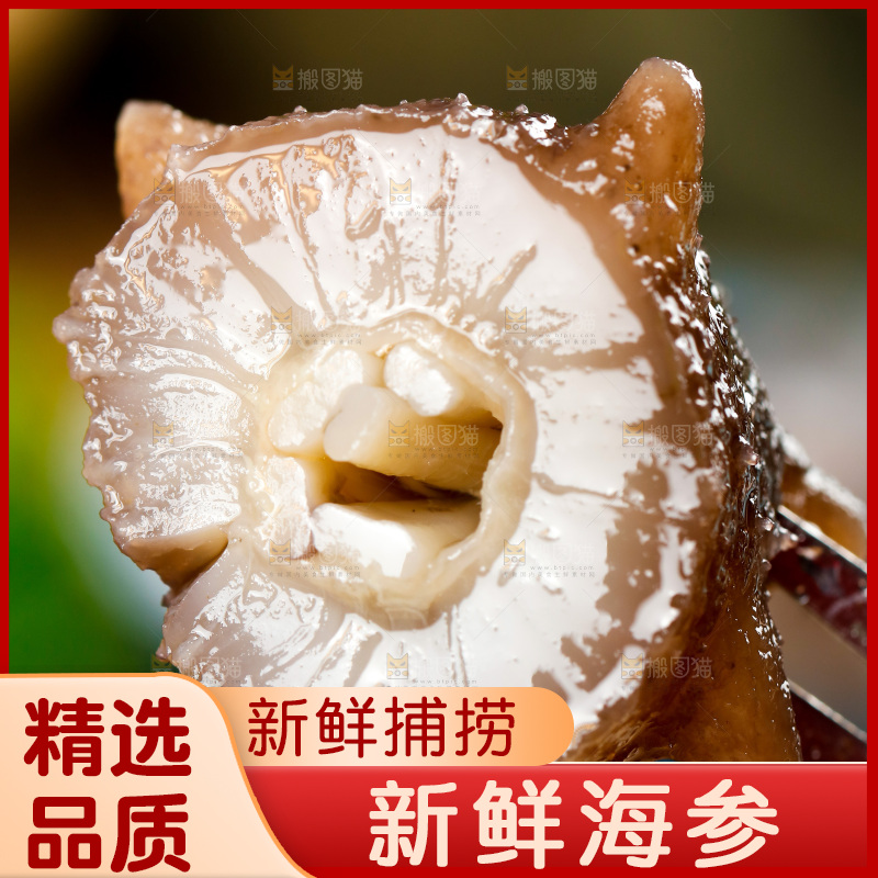叉子叉着海参