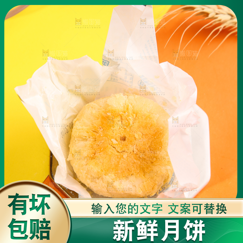 浅底上的苏式月饼