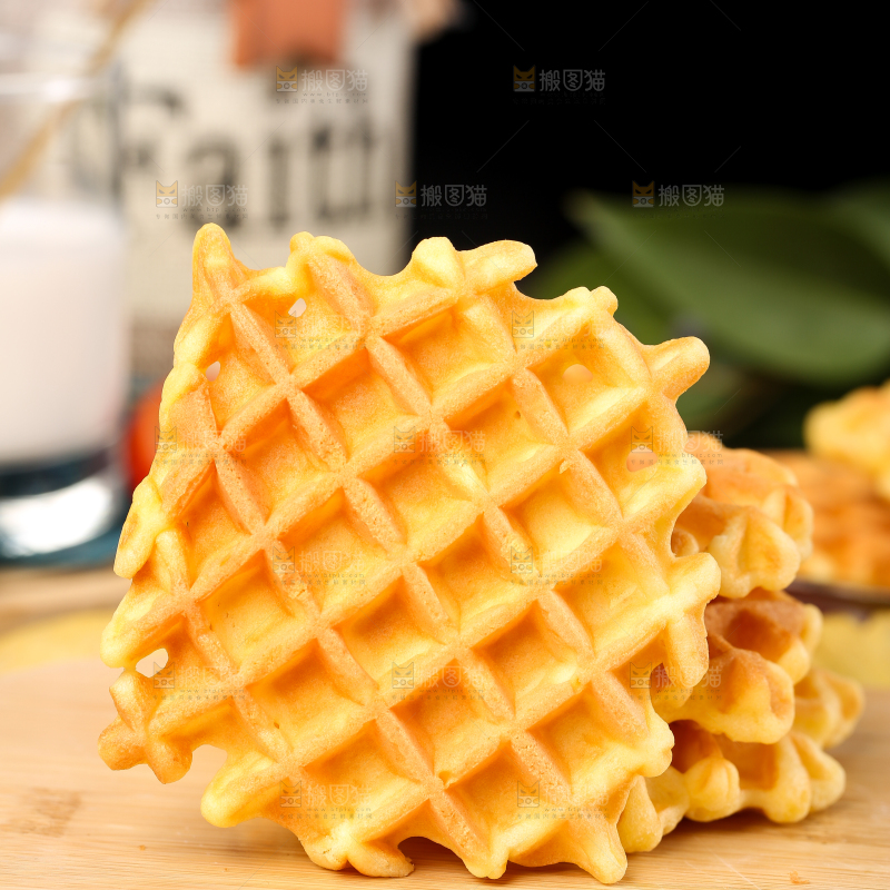 木底上的华夫饼