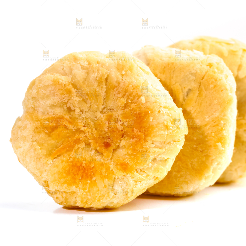 苏式月饼放在白底上