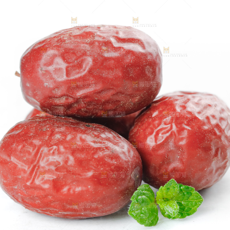 白底上的灰枣