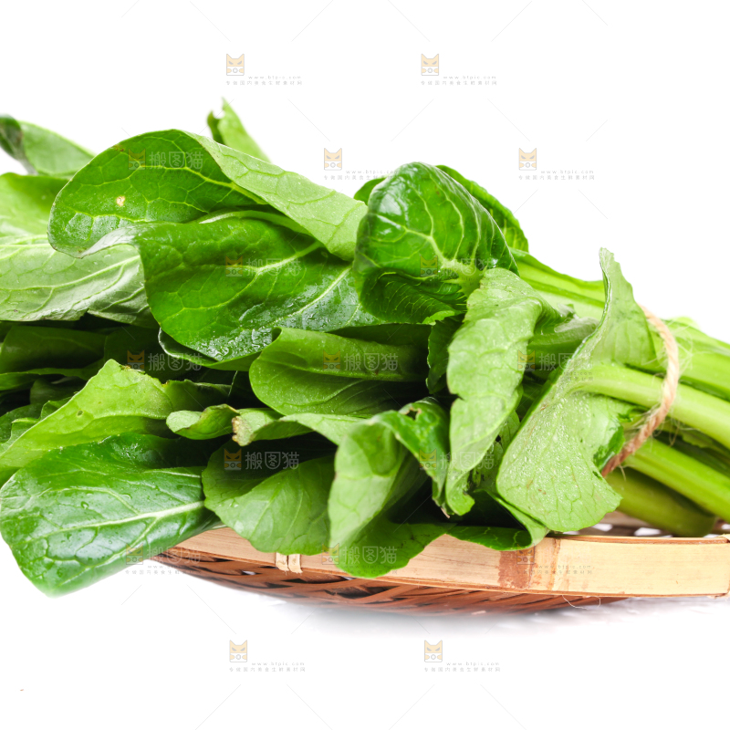 篮子里装着菜苔