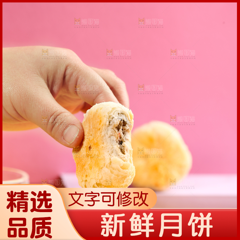 手拿苏式月饼