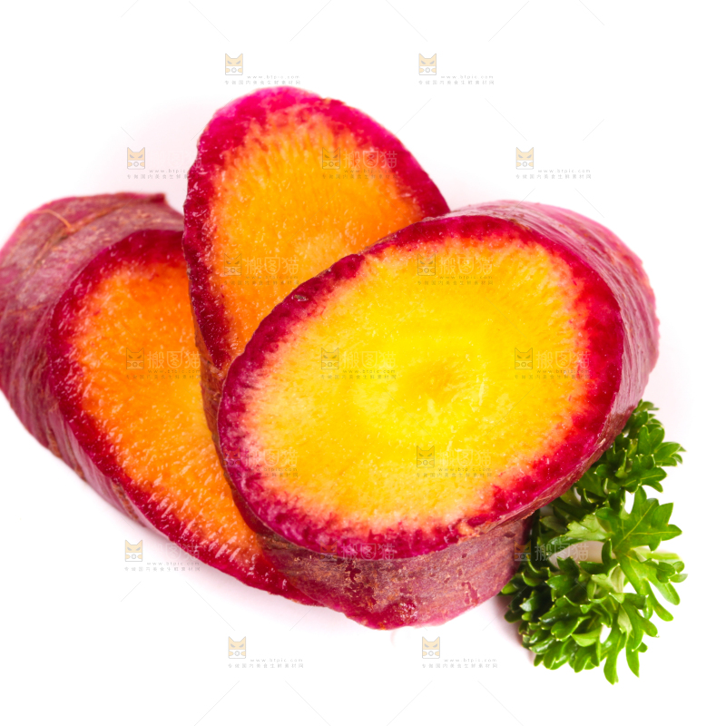 白底上放着胡萝卜