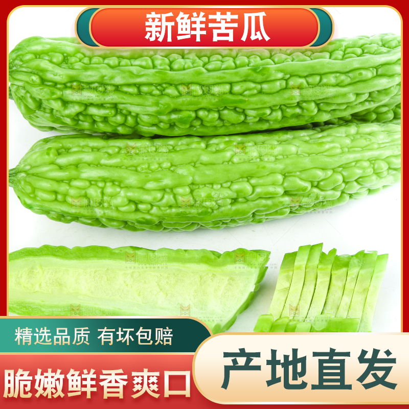 白底上摆放着凉瓜