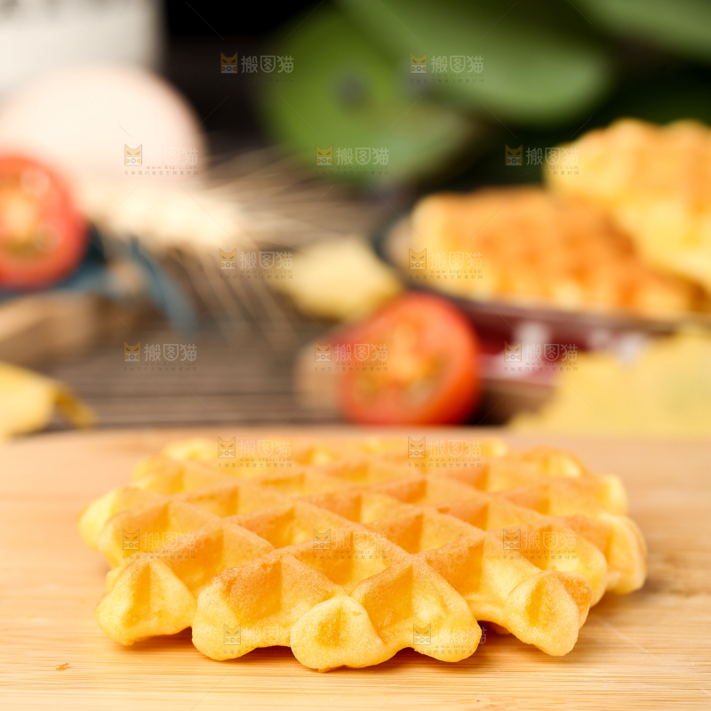 木底上的华夫饼