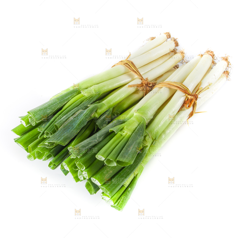 白底上的铁杆大葱