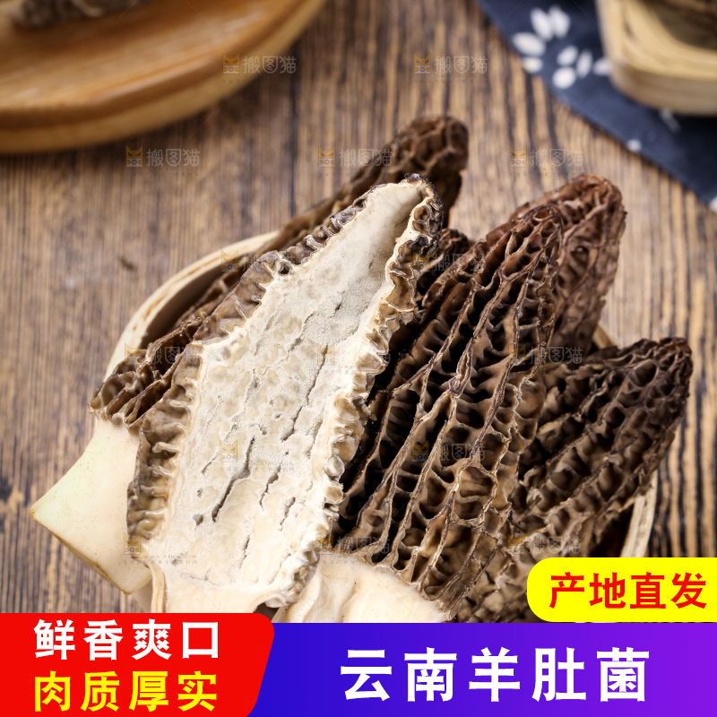 篮子里放着羊肚菌