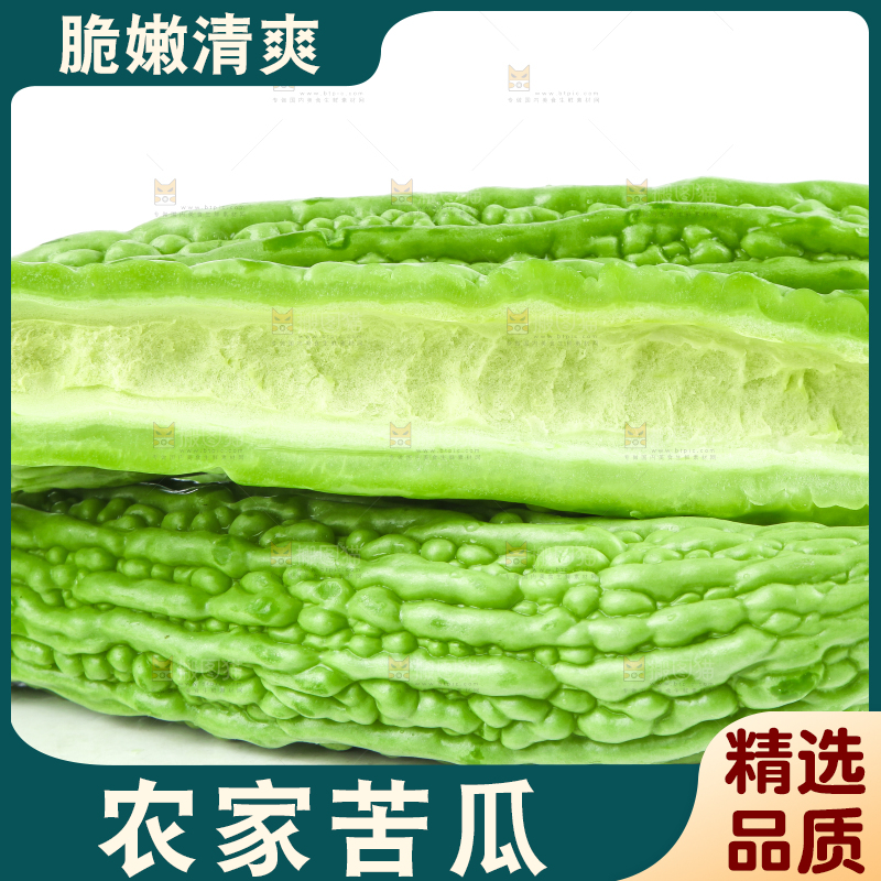 白底上摆放着凉瓜