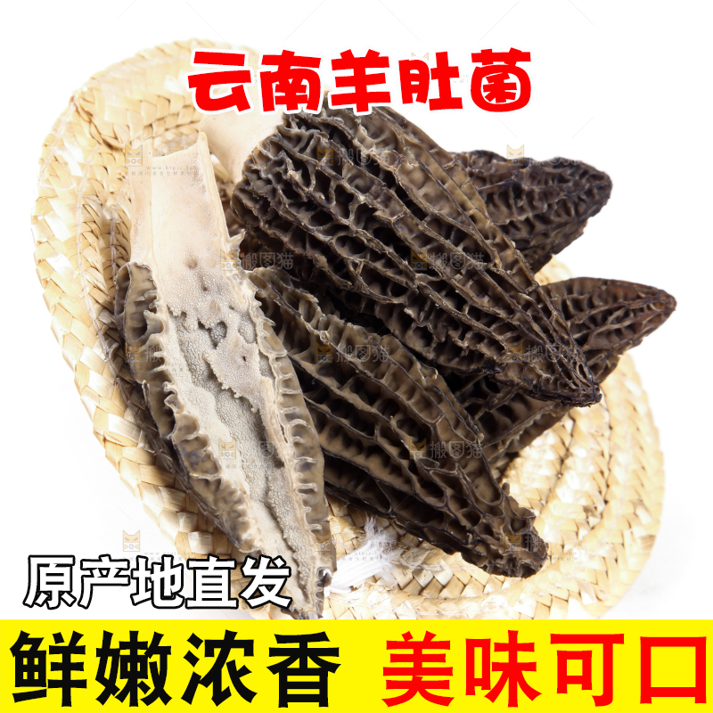 草帽里装着羊肚菌