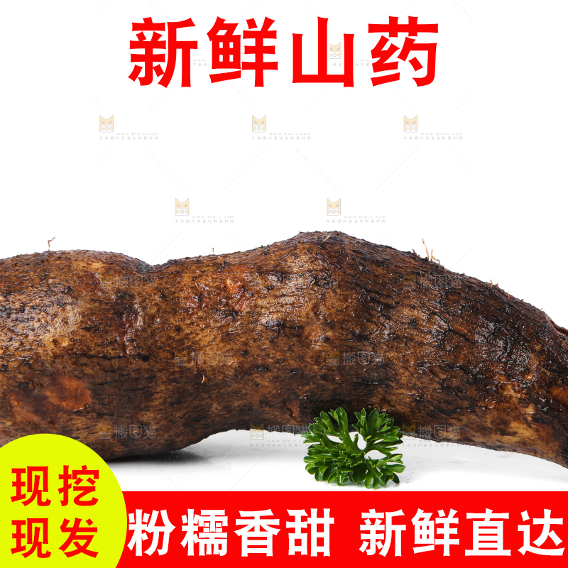 白底上的糯米金秤砣山药