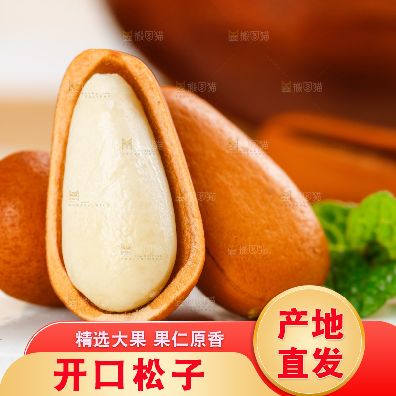 石板上的巴西原味松子