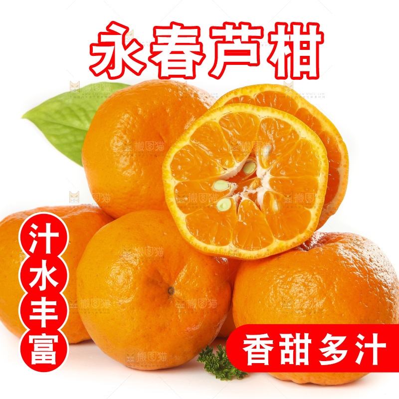 白底上的椪柑橘