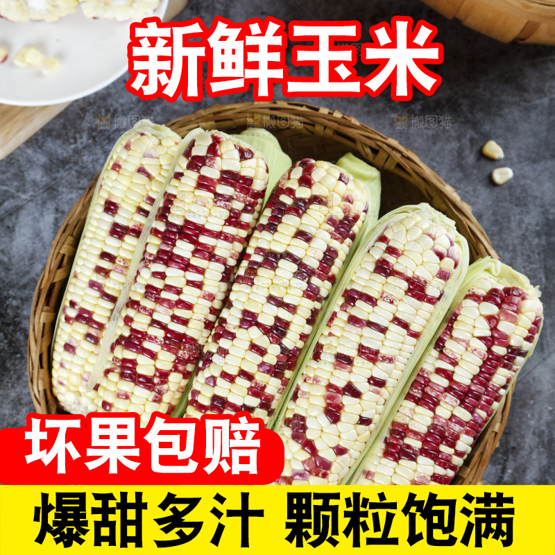 石板上放着一盘玉米