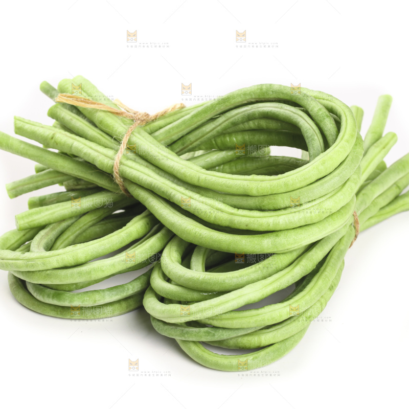 白底上的豇豆