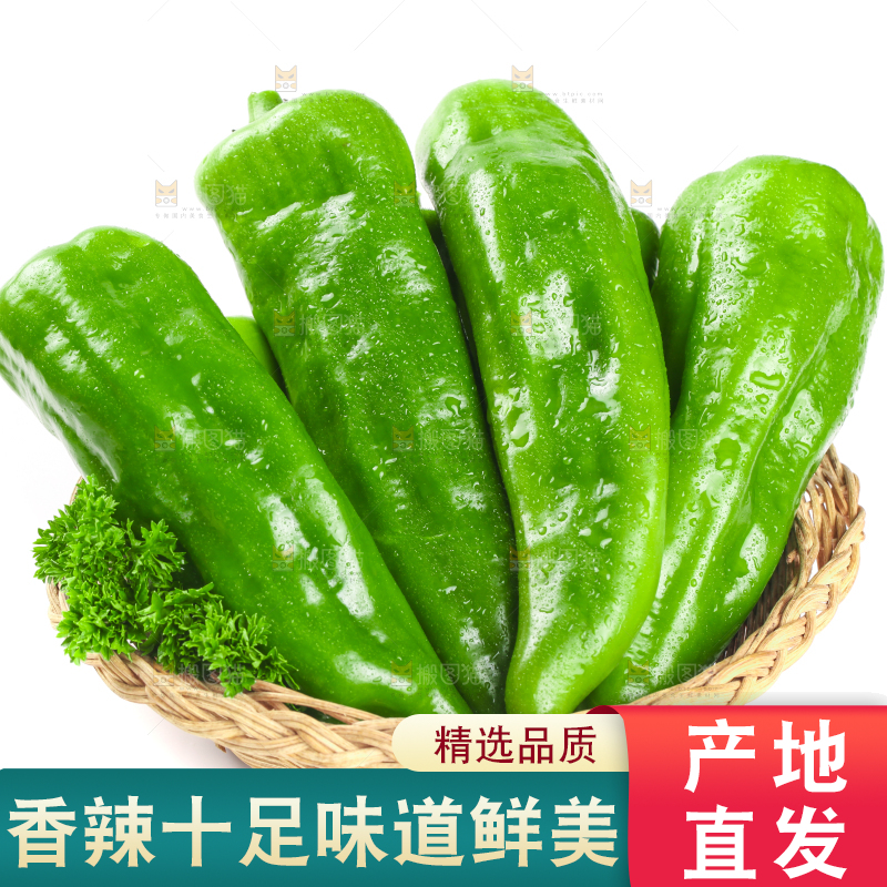 篮子里装着菜椒