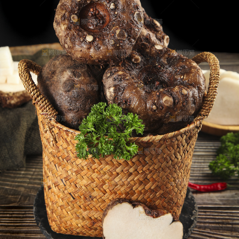 篮子里装着云南魔芋