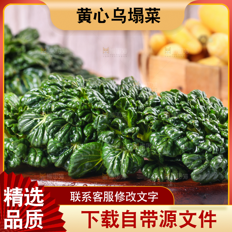 木板上的乌塌菜