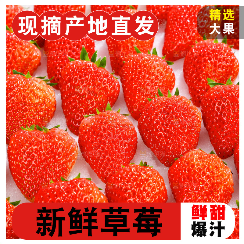 箱子里装着牛奶草莓