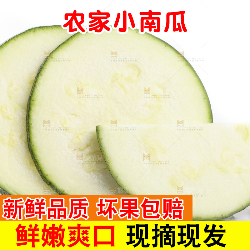 白底上摆放着花皮小南瓜