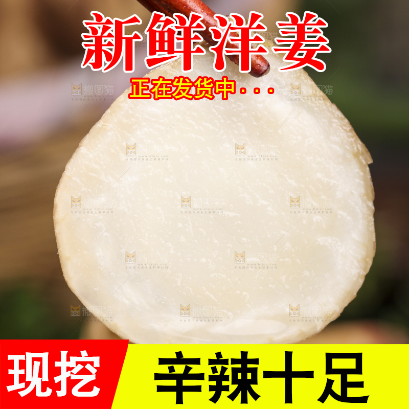 深底上的地姜片