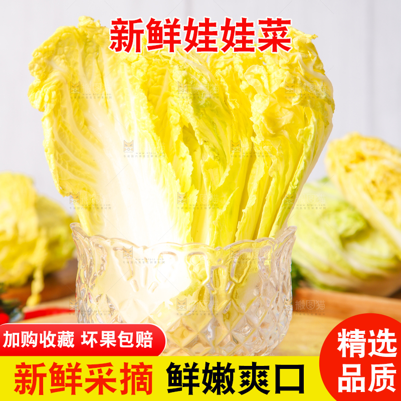木板上放着高山娃娃菜