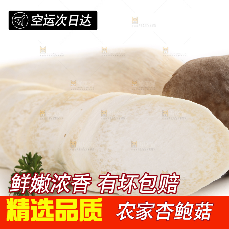 白底上放着大鸡腿菇