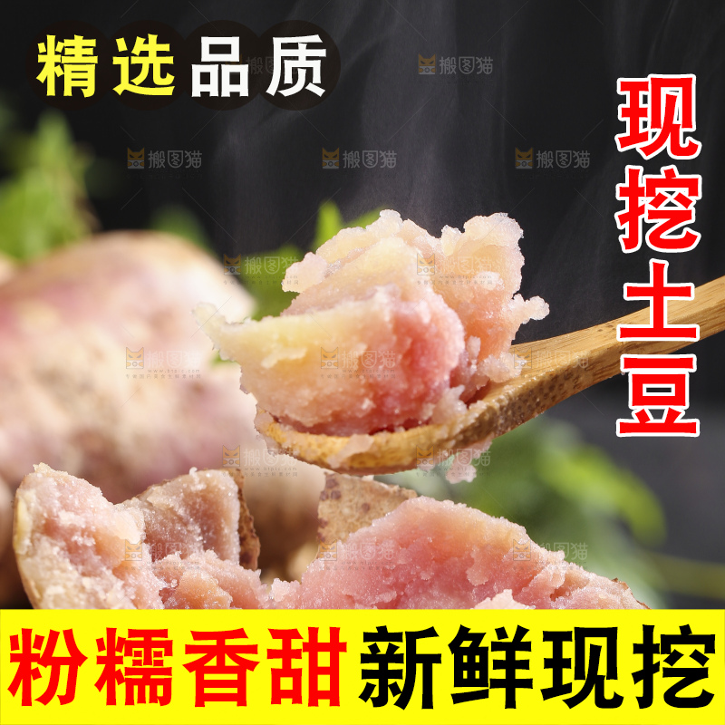 手里拿着彩色土豆