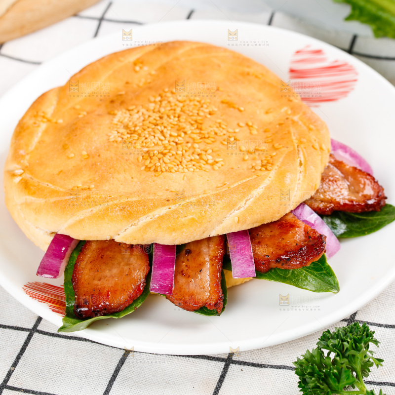 白格子底上的河南吊炉烧饼