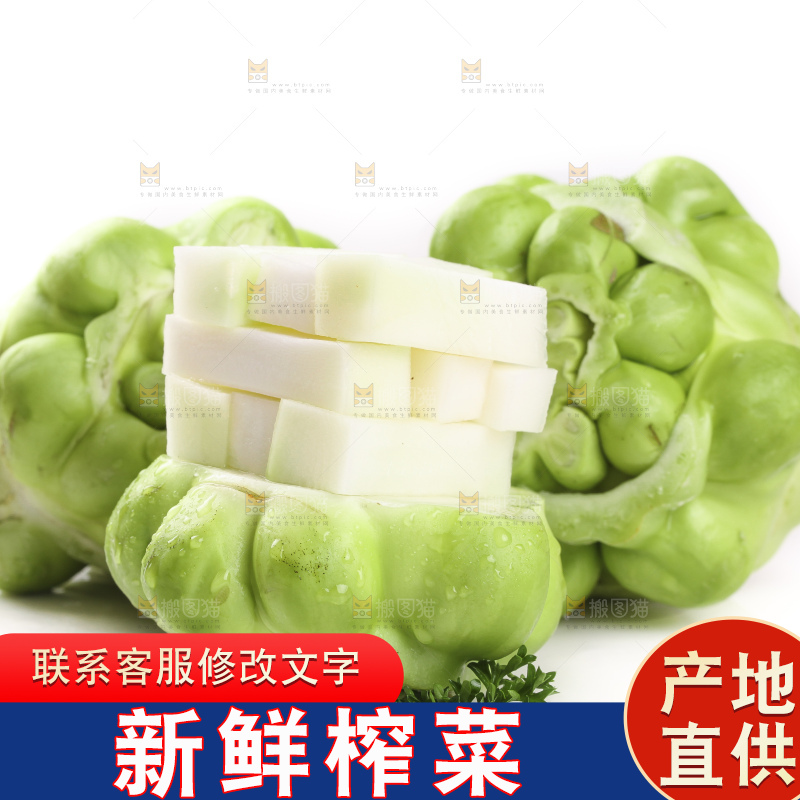 白底上放着芥菜疙瘩