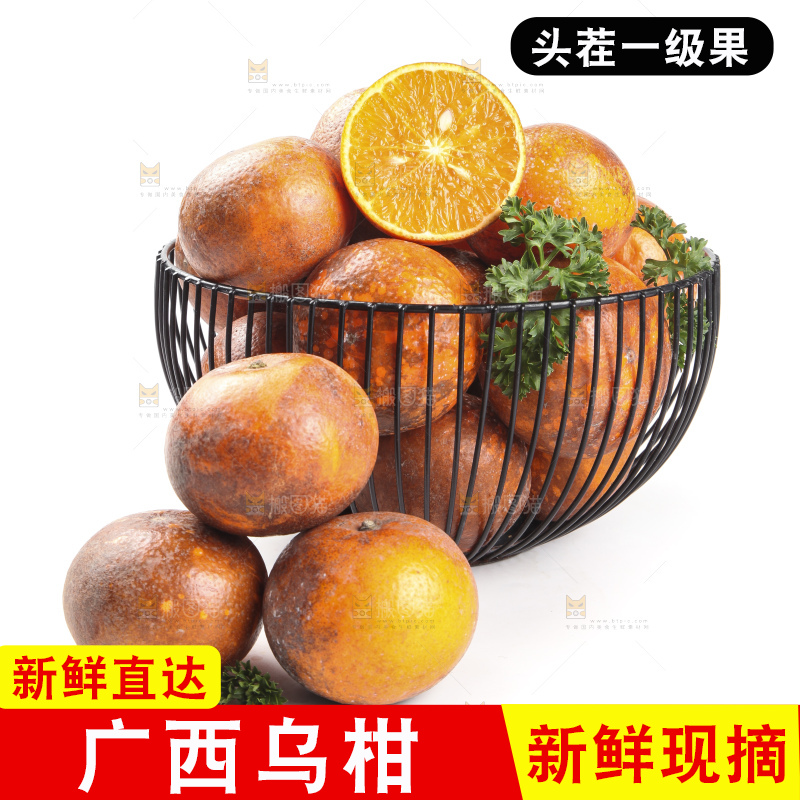 框子里装着新鲜乌柑