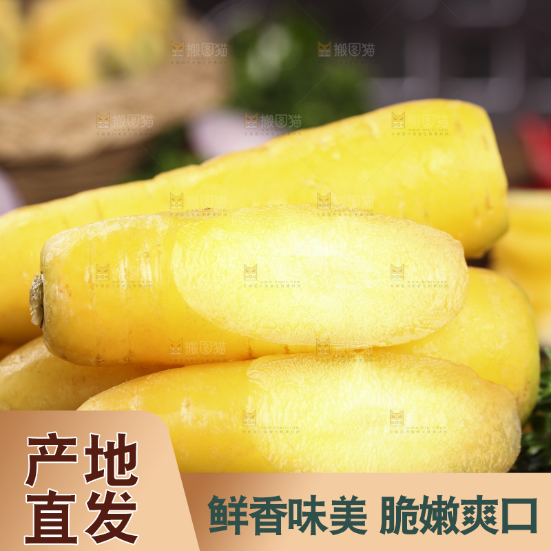 木板上的沙地胡萝卜
