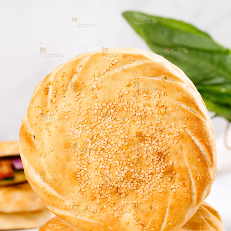 白格子底上的河南吊炉烧饼