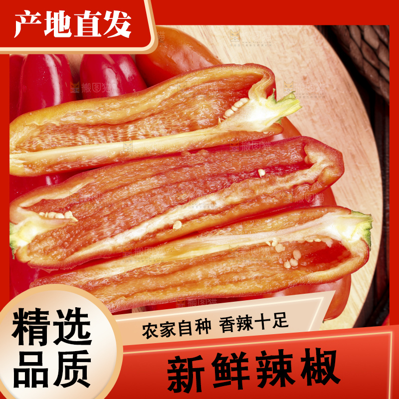 木板上摆放着山东红辣椒