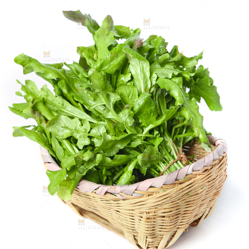 篮子里装着芥菜
