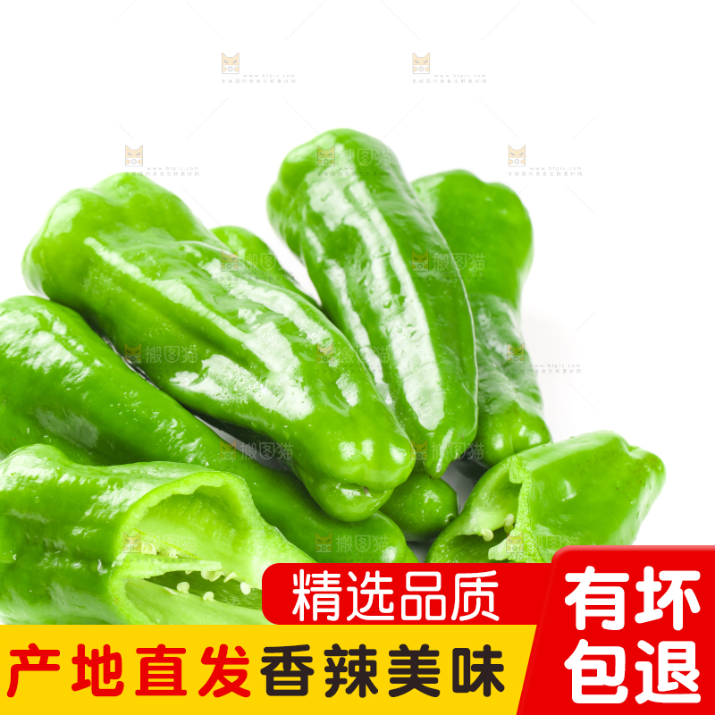 白底上的大青椒