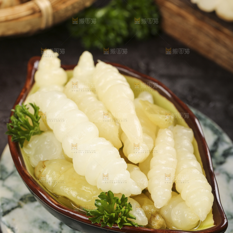 盘子里装着地牯牛