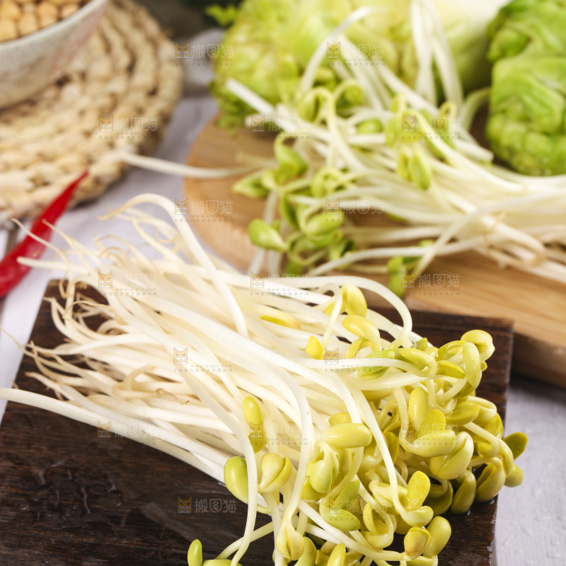 盘子里的豆芽