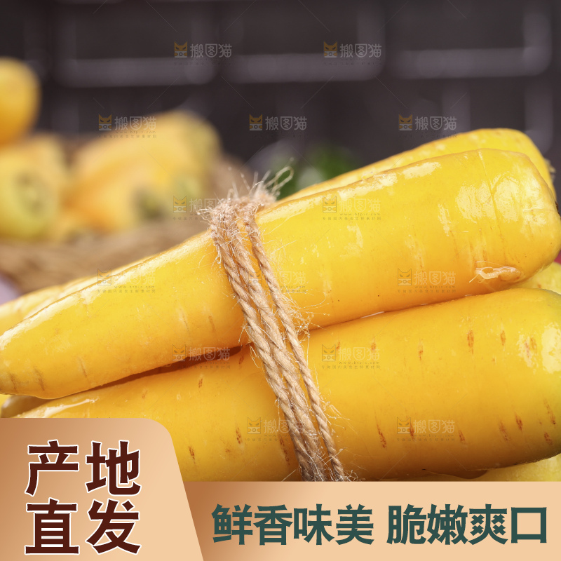 木板上的沙地胡萝卜