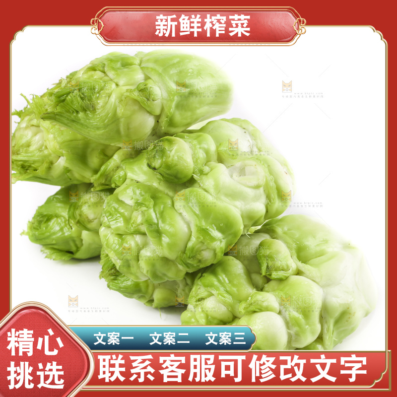 白底上的光头菜